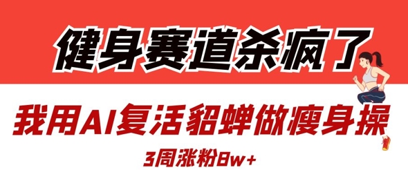 健身赛道杀疯了？我用AI复活貂蝉做瘦身操，3周涨粉8W-卿云社