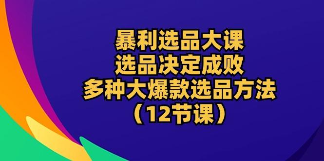 暴利 选品大课：选品决定成败，教你多种大爆款选品方法(12节课-卿云社