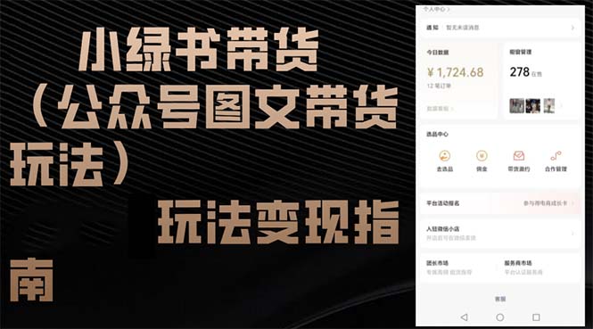 小绿书带货(公众号图文带货玩法-卿云社