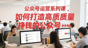 公众号运营系列课，如何打造高质量挣钱的公众号-卿云社