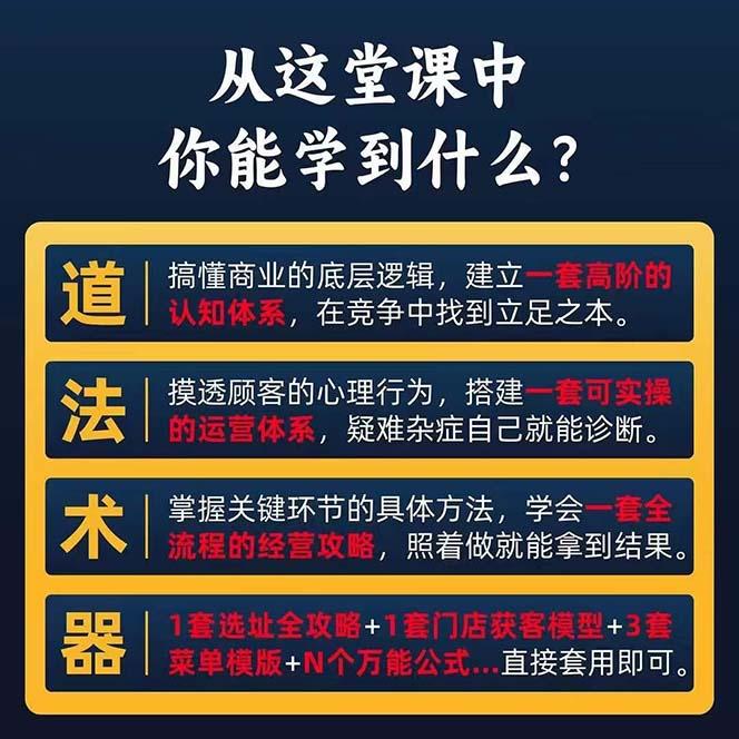 图片[1]-餐饮店盈利实操方法：教你怎样开一家持续能赚钱的餐厅(25节-卿云社