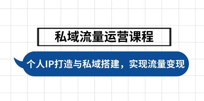 私域流量运营课程，个人IP打造与私域搭建，助力学员实现流量变现-卿云社