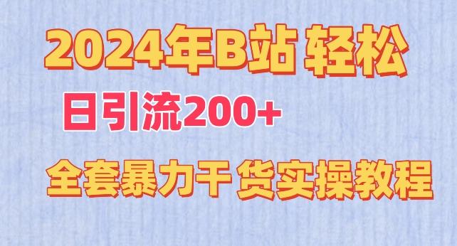 2024年B站轻松日引流200+的全套暴力干货实操教程【揭秘】-卿云社