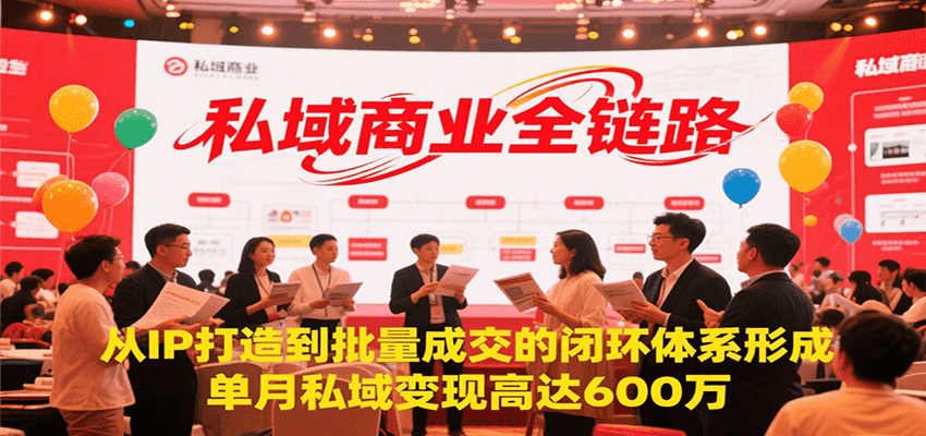 私域商业全链路，从IP打造到批量成交的闭环体系形成，单月私域变现600万-卿云社