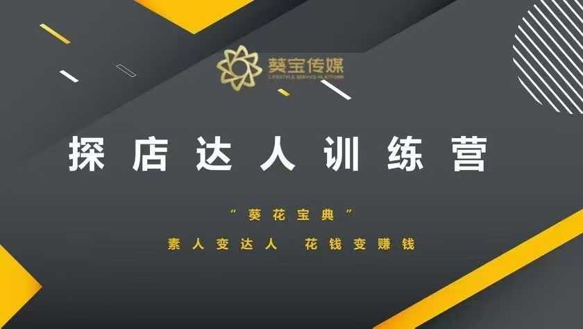 探店达人训练营,素人变达人,花钱变赚钱