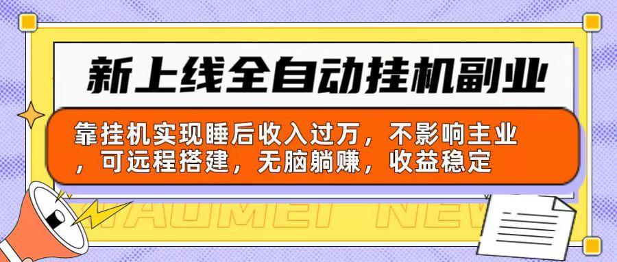 新上线全自动挂机副业：靠挂机实现睡后收入过万，不影响主业可远程搭建…-卿云社