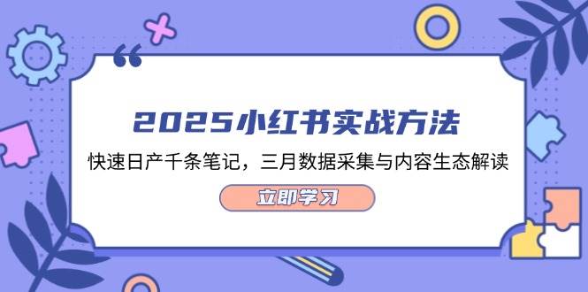 2025小红书实战方法,快速日产千条笔记,三月数据采集与内容生态解读-卿云社