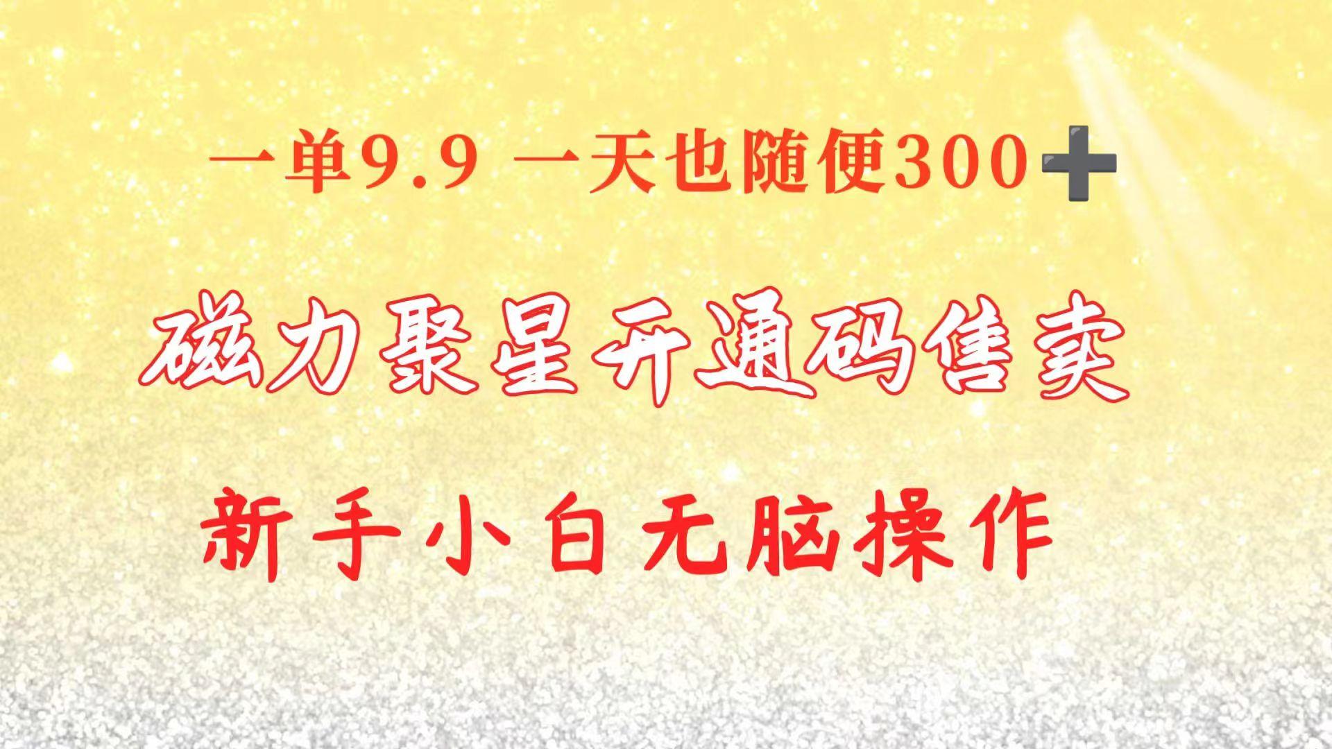 快手磁力聚星码信息差 售卖  一单卖9.9  一天也轻松300+ 新手小白无脑操作-卿云社