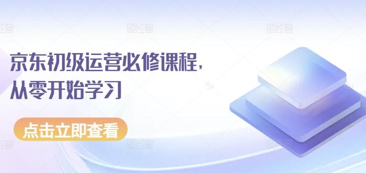 京东初级运营必修课程，从零开始学习-卿云社