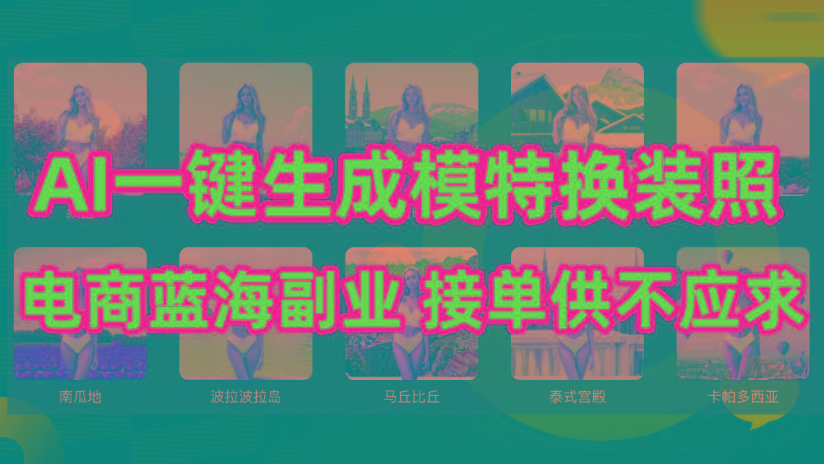 (9616期)AI制作一键生成模特换装照，电商蓝海副业供不应求-卿云社