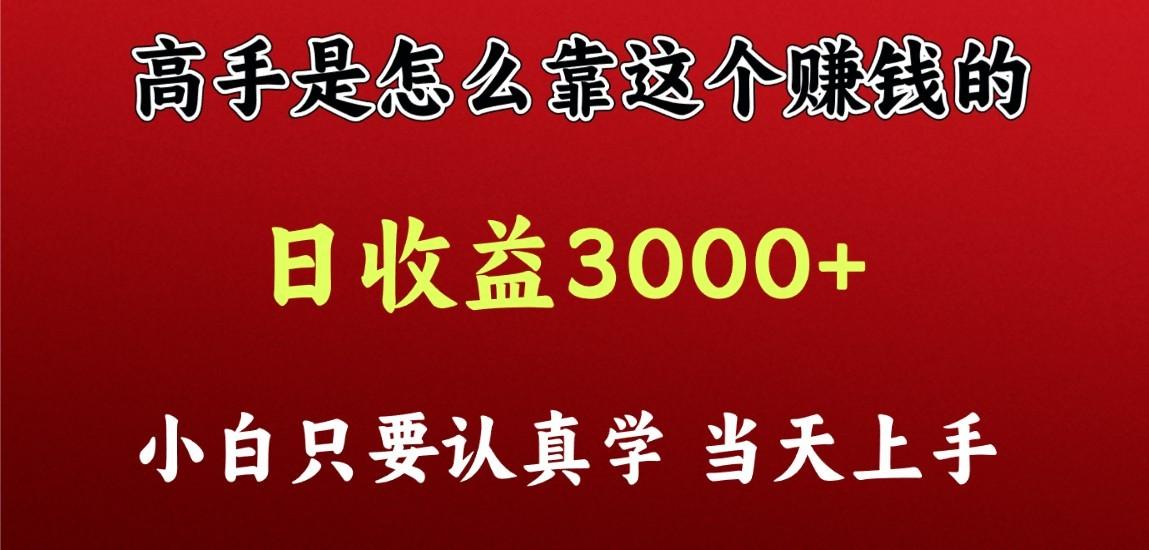 看高手是怎么赚钱的，一天收益至少3000+以上，小白当天上手-卿云社