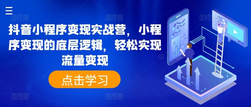 抖音小程序变现实战营，小程序变现的底层逻辑，轻松实现流量变现-卿云社