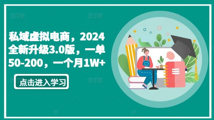 私域虚拟电商，2024全新升级3.0版，一单50-200，一个月1W+【揭秘】-卿云社
