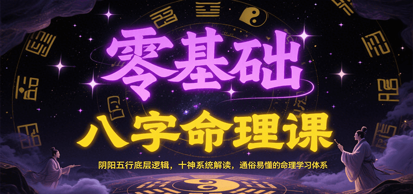 零基础八字命理课：阴阳五行底层逻辑，十神系统解读，通俗易懂的命理学习体系-卿云社