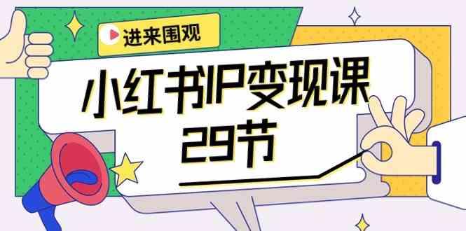 小红书IP变现课：开店/定位/IP变现/直播带货/爆款打造/涨价秘诀/等等/29节-卿云社