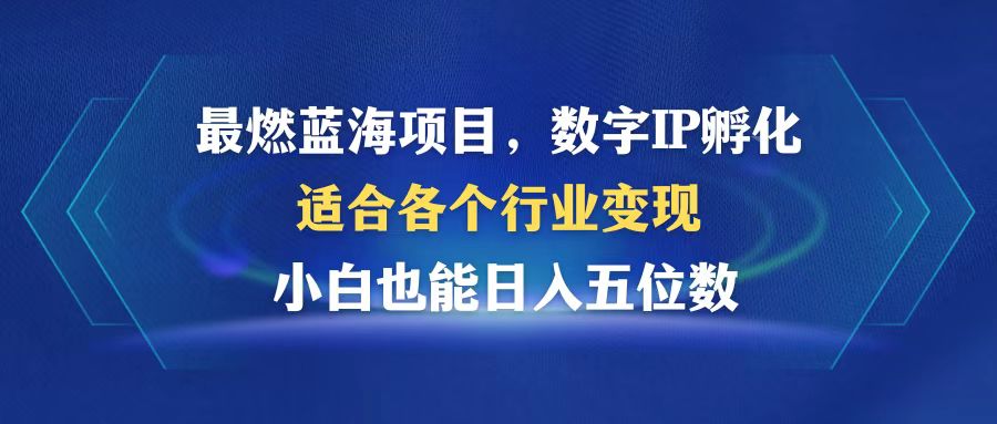 最燃蓝海项目  数字IP孵化  适合各个行业变现  小白也能日入5位数-卿云社