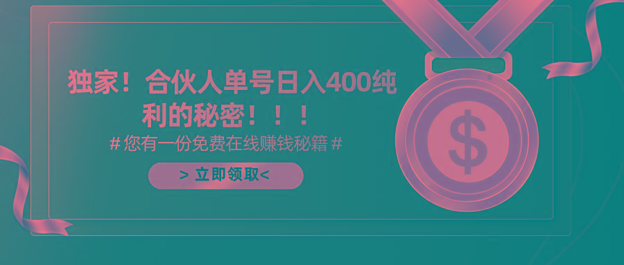 (10028期)合伙人广告撸金最新玩法，每天单号400纯利-卿云社