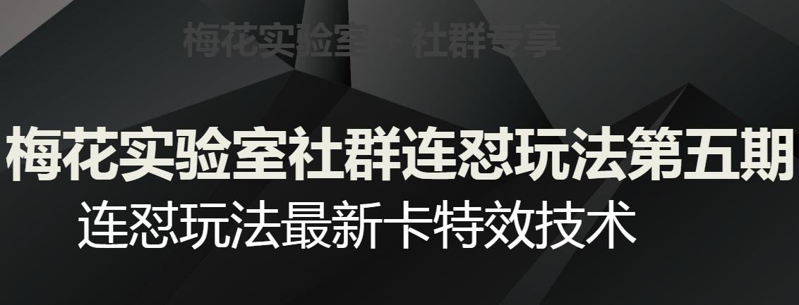 梅花实验室社群连怼玩法第五期，视频号连怼玩法最新卡特效技术-卿云社
