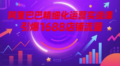 阿里巴巴精细化运营实战课，引爆1688店铺流量-卿云社