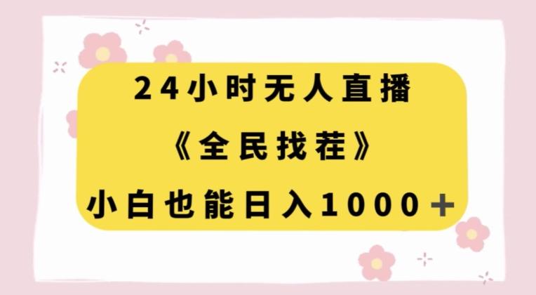24小时无人直播，全民找茬，小白也能日入1000+【揭秘】-卿云社