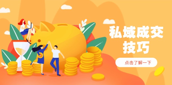 私域成交技巧，帮你从入门到精通，破解四大痛点，快速变现，轻松收钱-卿云社