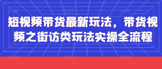 短视频带货最新玩法，带货视频之街访类玩法实操全流程-卿云社