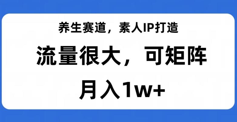 养生赛道，素人IP打造，流量很大，可矩阵，月入1w+【揭秘】-卿云社