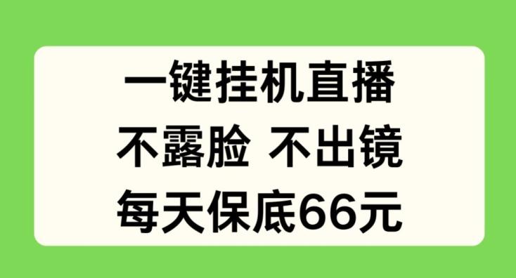 一键挂JI直播，不露脸不出境，每天保底66元【揭秘】-卿云社