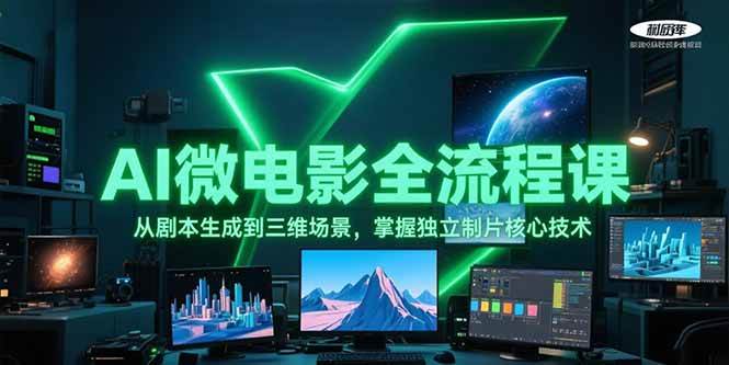 AI微电影全流程课，从剧本生成到三维场景，掌握独立制片核心技术-卿云社