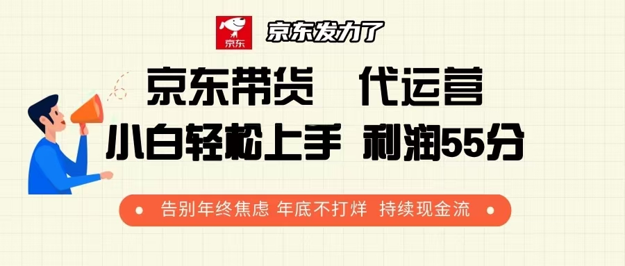 京东带货 代运营 利润55分 告别年终焦虑 年底不打烊 持续现金流-卿云社