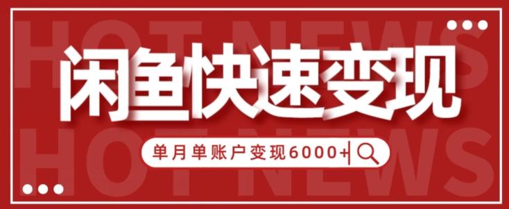 【新手项目】小白快速在闲鱼单月单账号变现6000+的秘密-卿云社