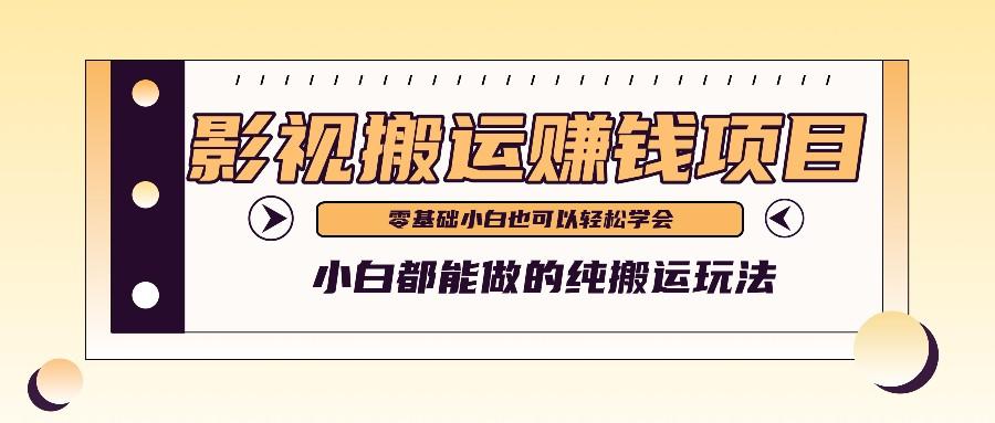 手把手教你操作影视搬运项目,小白都能做零基础也能赚钱-卿云社
