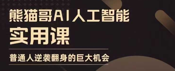 AI人工智能实用课，实在实用实战，普通人逆袭翻身的巨大机会-卿云社