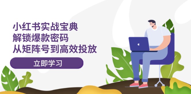 小红书实战宝典：解锁爆款密码，从矩阵号到高效投放-卿云社