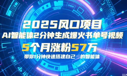AI智能体2分钟一键生成爆火书单号原创视频，5个月涨粉57w，带你零代码1分钟搭建智能体-卿云社