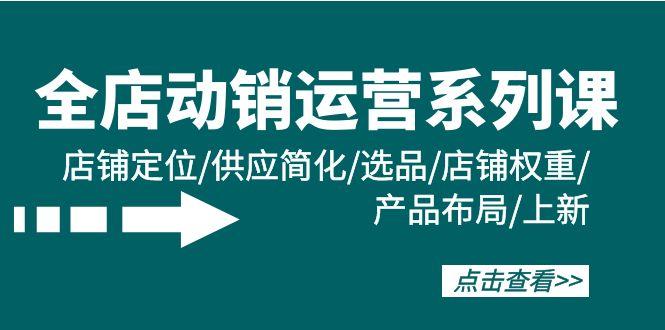 (9845期)全店·动销运营系列课：店铺定位/供应简化/选品/店铺权重/产品布局/上新-小艾项目网