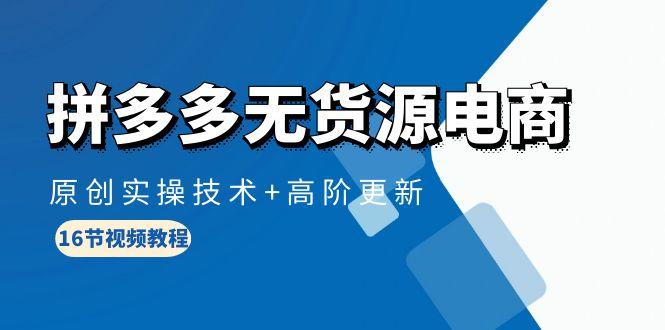 (10015期)拼多多无货源电商，原创实操技术+高阶更新(16节视频教程)-卿云社