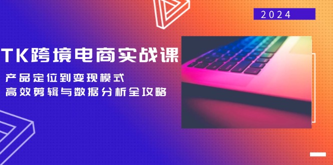 TK跨境电商实战课：产品定位到变现模式，高效剪辑与数据分析全攻略-卿云社