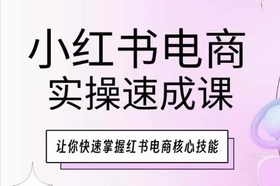 小红书电商实操速成课，让你快速掌握红书电商核心技能-卿云社