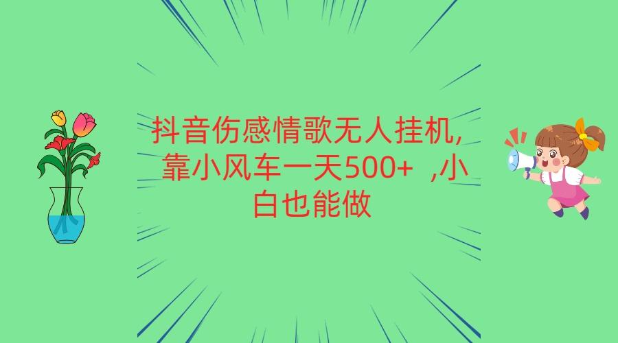 抖音伤感情歌无人挂机 靠小风车一天500+ 小白也能做-卿云社