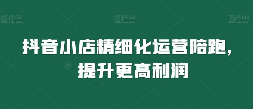 抖音小店精细化运营陪跑，提升更高利润-卿云社