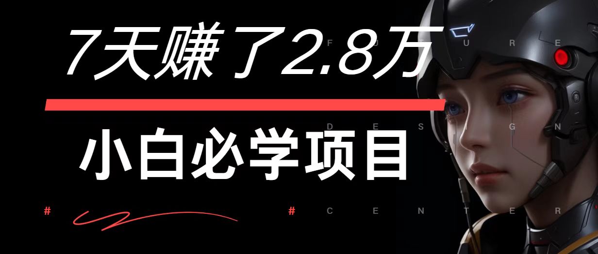7天赚了2.8万！每单利润最少500+，轻松月入7万+小白有手就行-卿云社