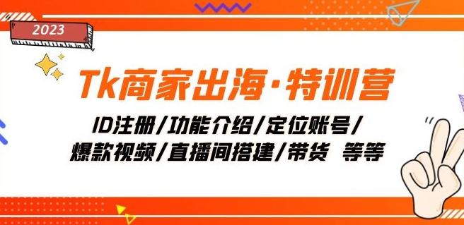 Tk商家出海·特训营：ID注册/功能介绍/定位账号/爆款视频/直播间搭建/带货-卿云社