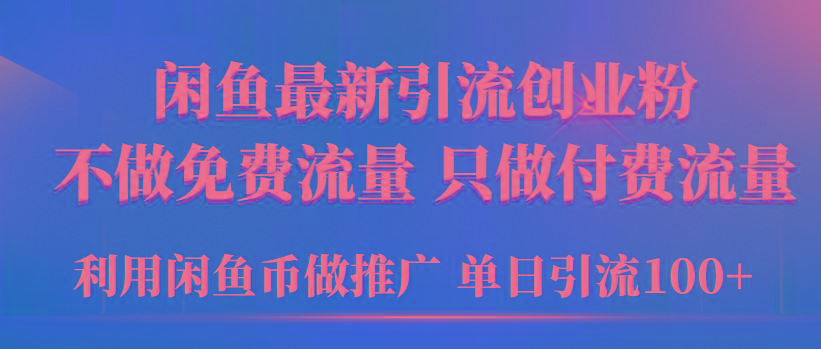 (9584期)2024年闲鱼币推广引流创业粉，不做免费流量，只做付费流量，单日引流100+-卿云社